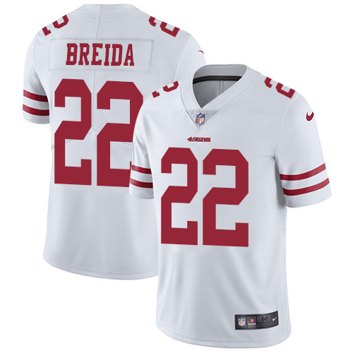 San Francisco 49ers Limited White Men Matt Breida Road NFL Jersey #22 Vapor Untouchable